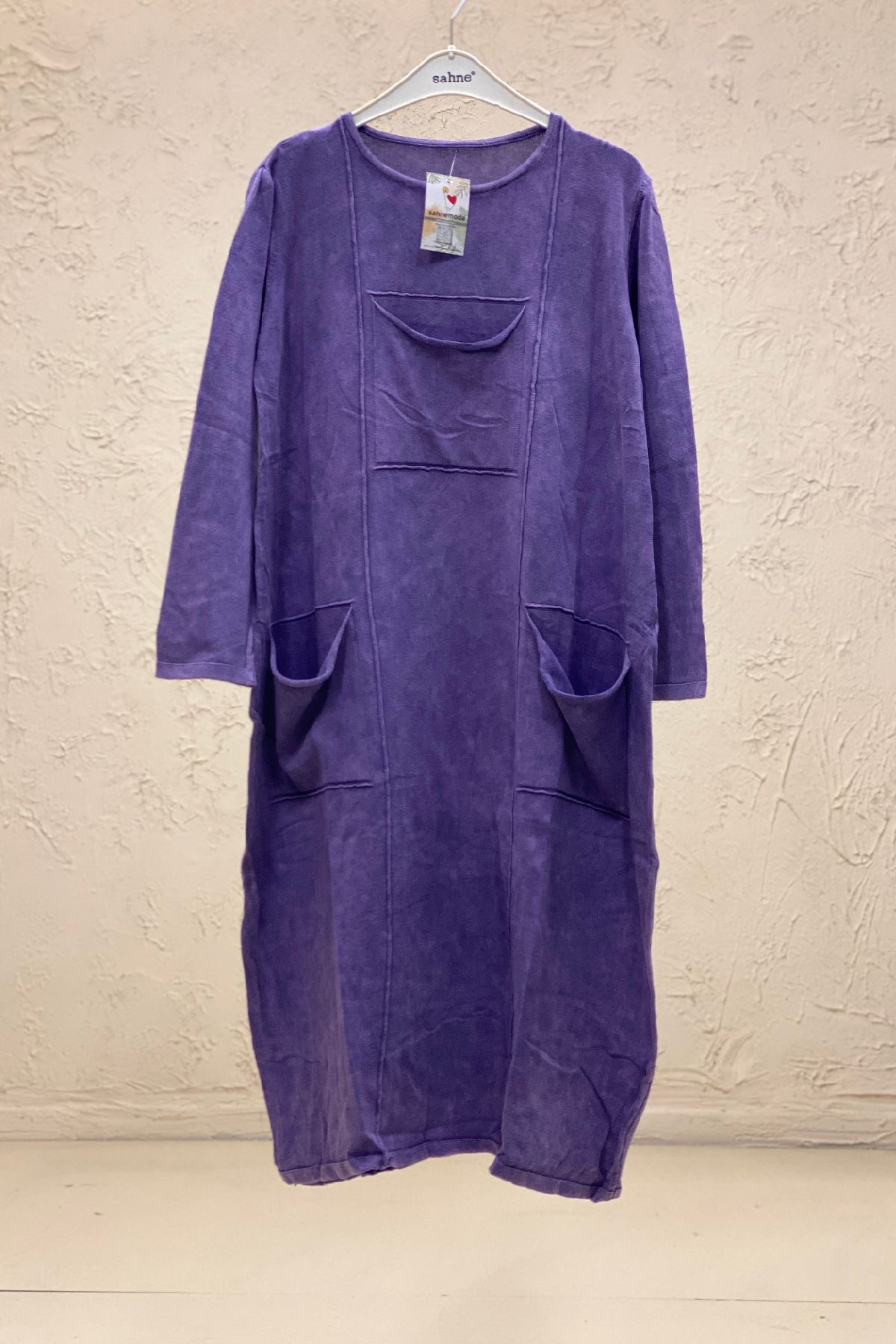 3 Pocket Long Sleeve Wash Knit Dress