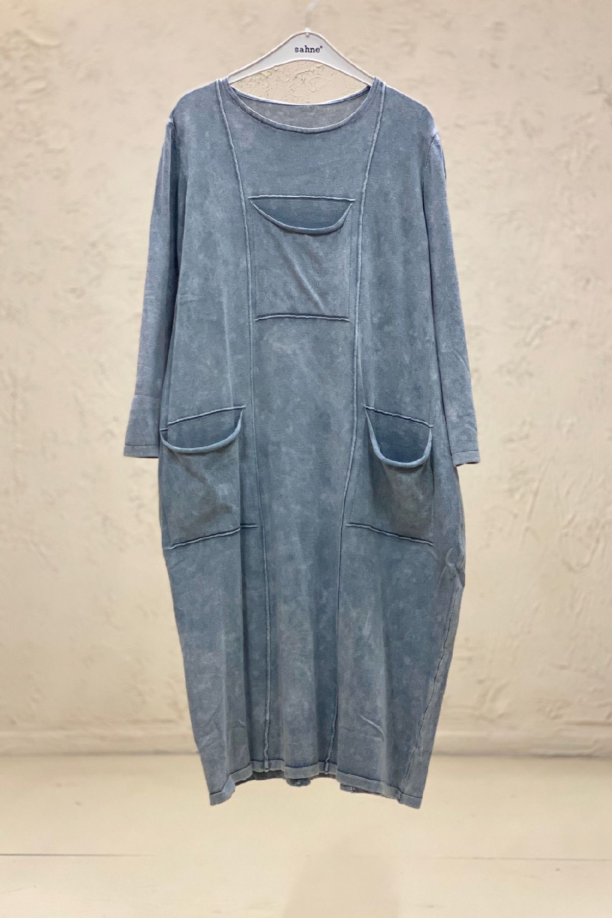 3 Pocket Long Sleeve Wash Knit Dress