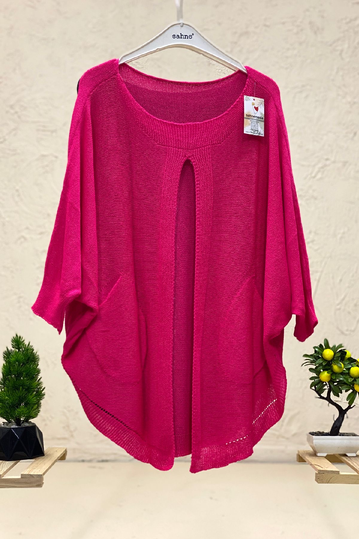 Mercerized Shabby Blouse with Open Front Pockets