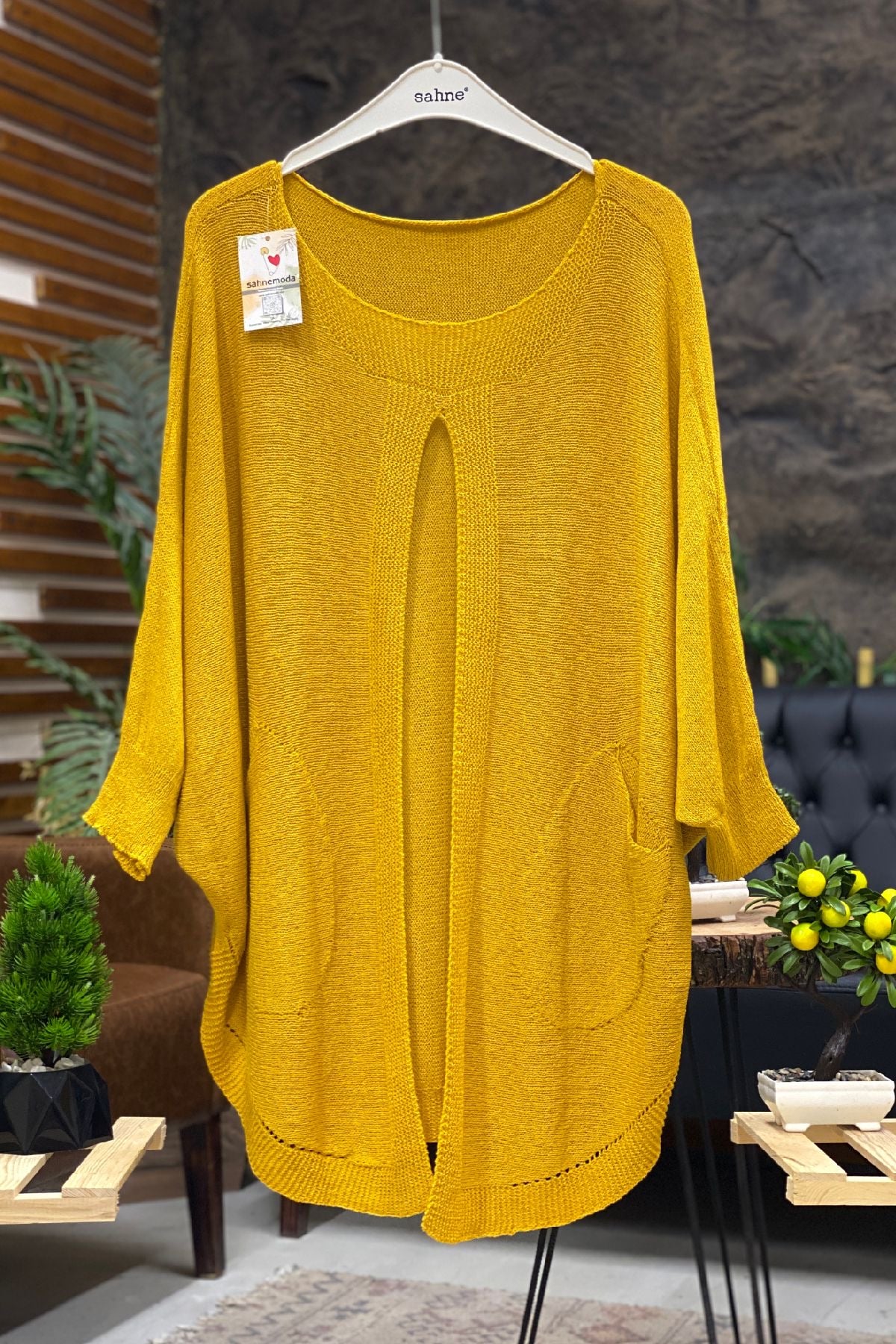 Mercerized Shabby Blouse with Open Front Pockets