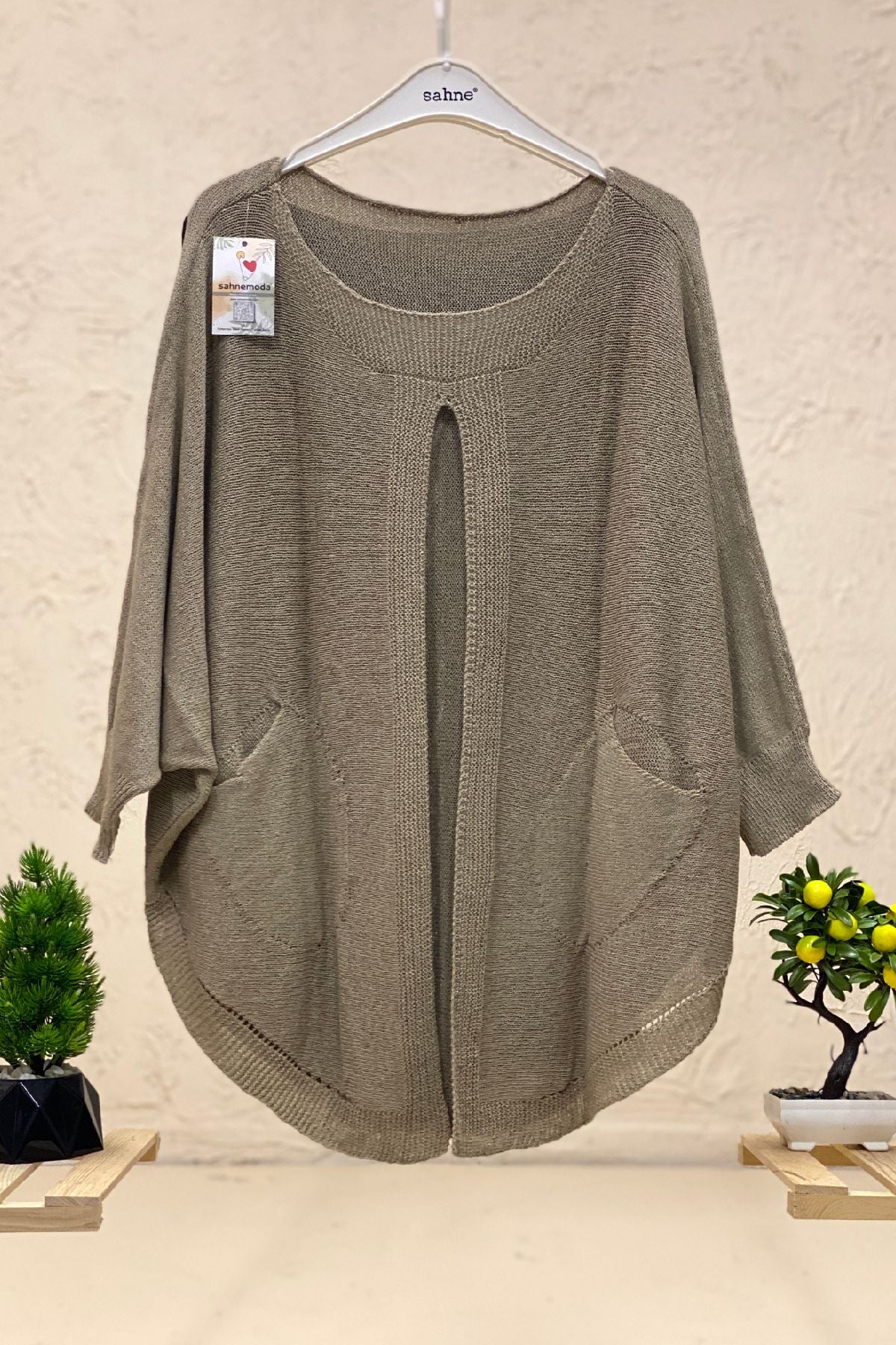 Mercerized Shabby Blouse with Open Front Pockets