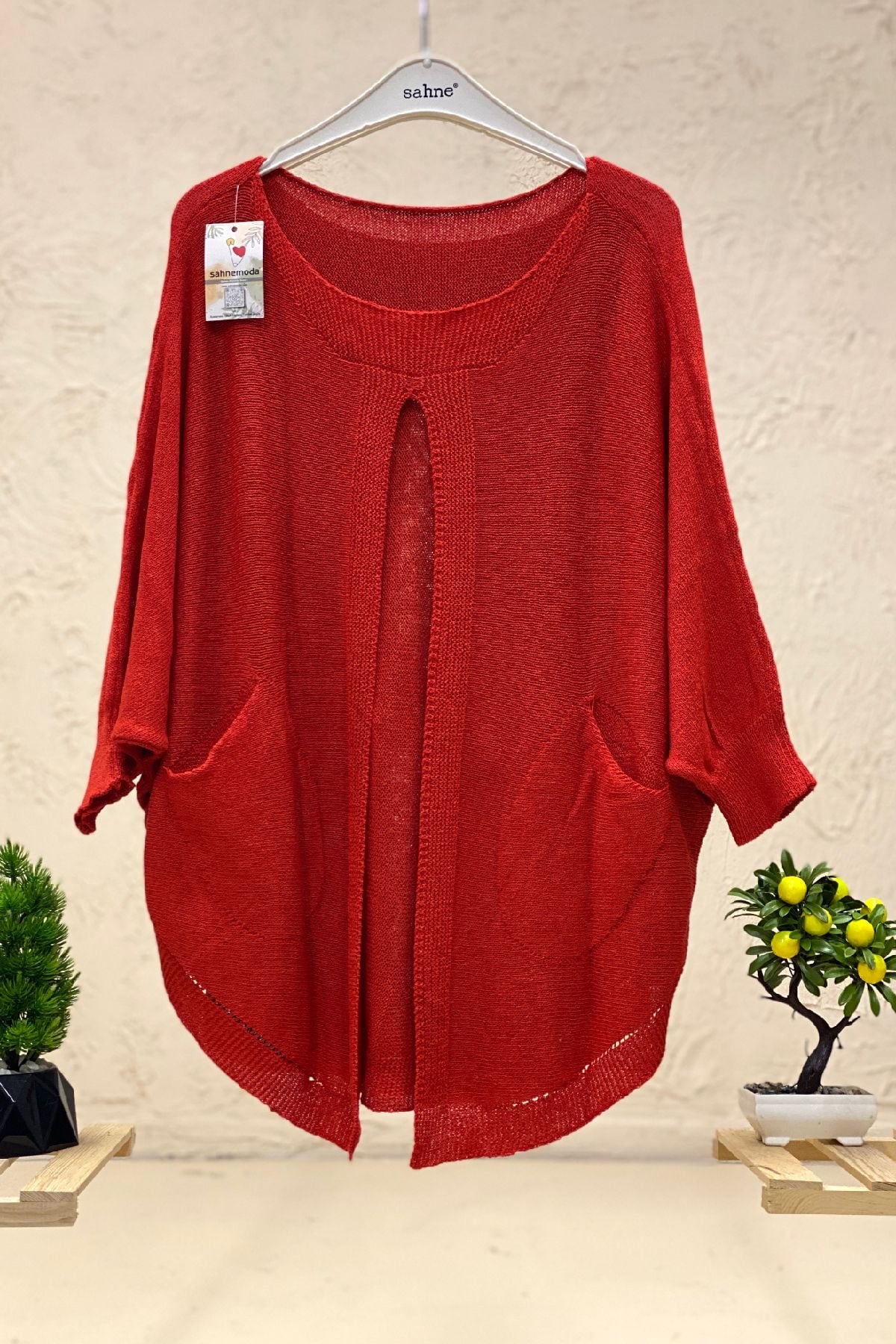 Mercerized Shabby Blouse with Open Front Pockets