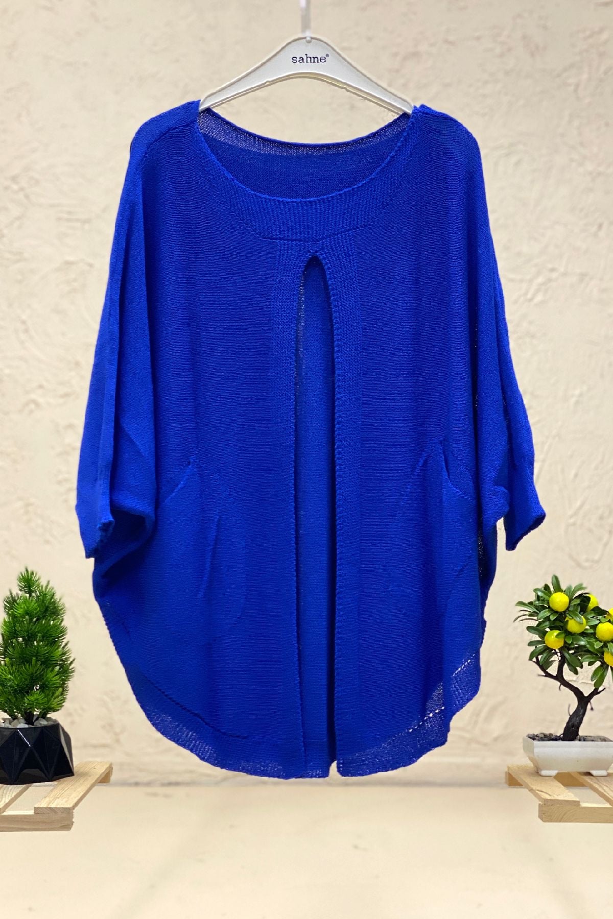 Mercerized Shabby Blouse with Open Front Pockets