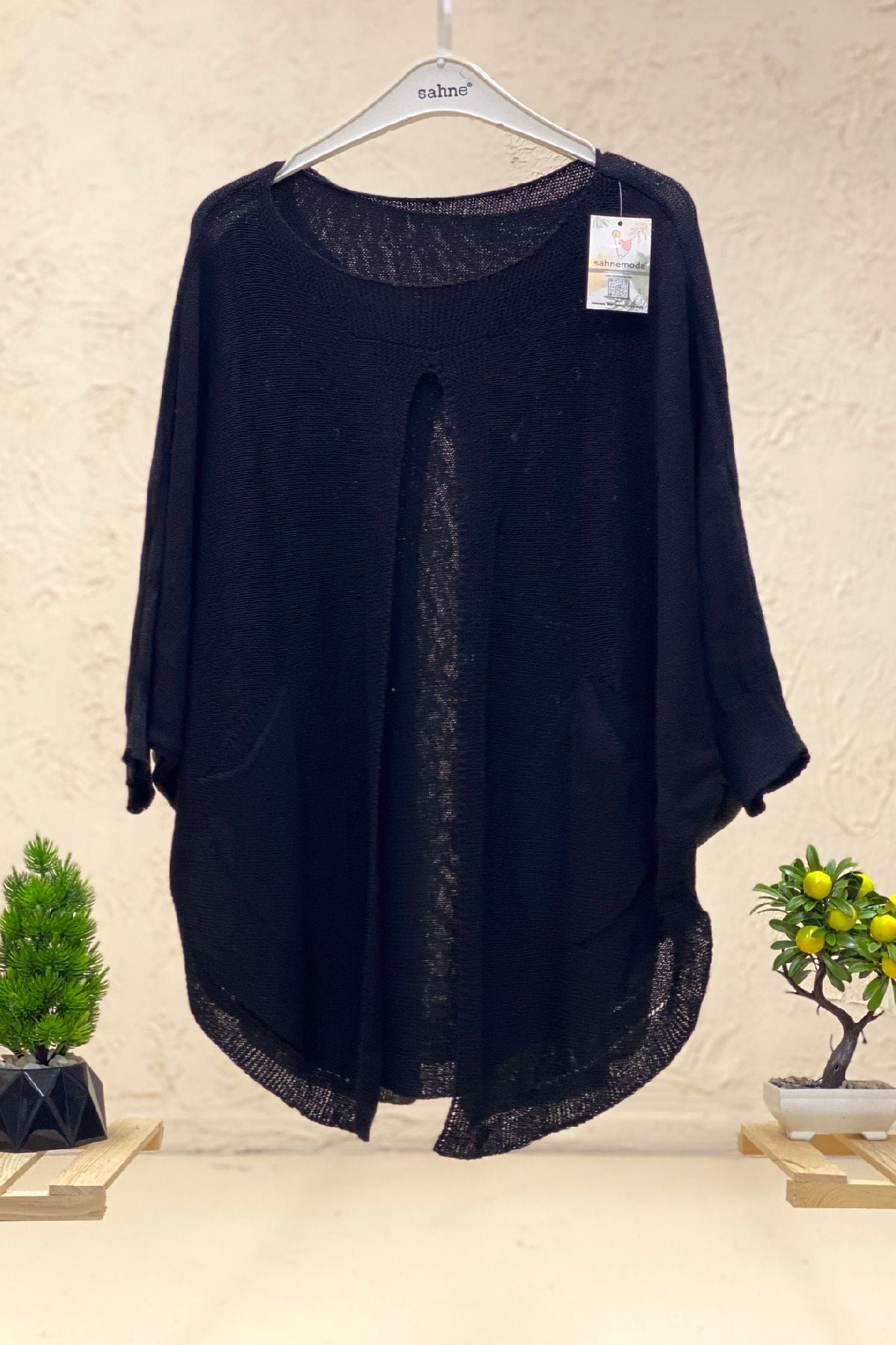 Mercerized Shabby Blouse with Open Front Pockets