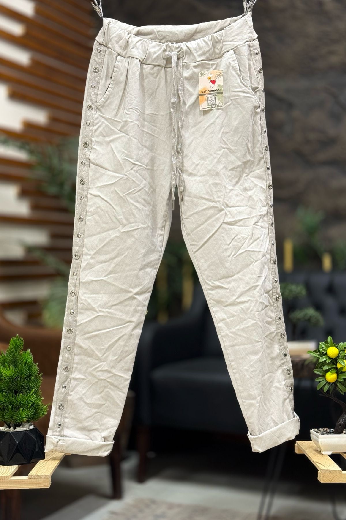 Zımba Detaylı İtalyan Pantolon
