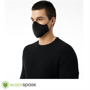 BLACKSPADE Unisex Örme Kumaş Maske Siyah M-XL