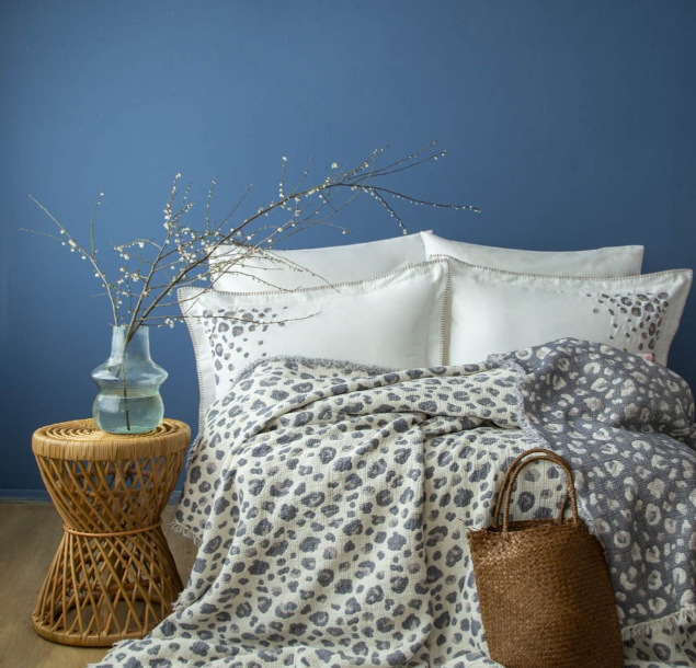 APRICITAS HOME T.K YATAK ORTUSU SET IVANA INDIGO