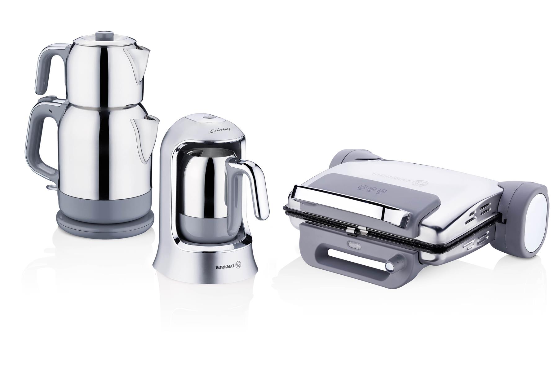 KORKMAZ A1858 INOX 7 PARCA ELEKTRO SET