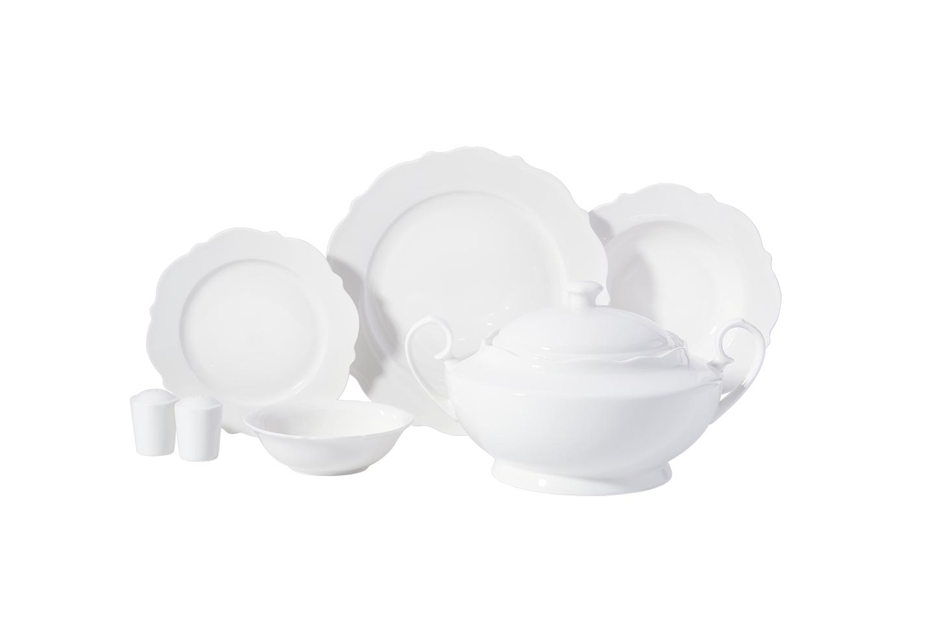 KORKMAZ A8248 ELIZA COLL 60 PARCA YEMEK TAKIMI PLATIN