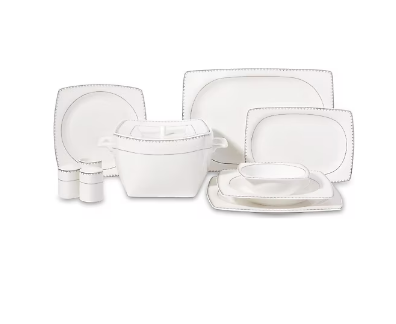 KORKMAZ A8427 BONE SELECTION 60 PARCA KARE YEMEK TAKIMI