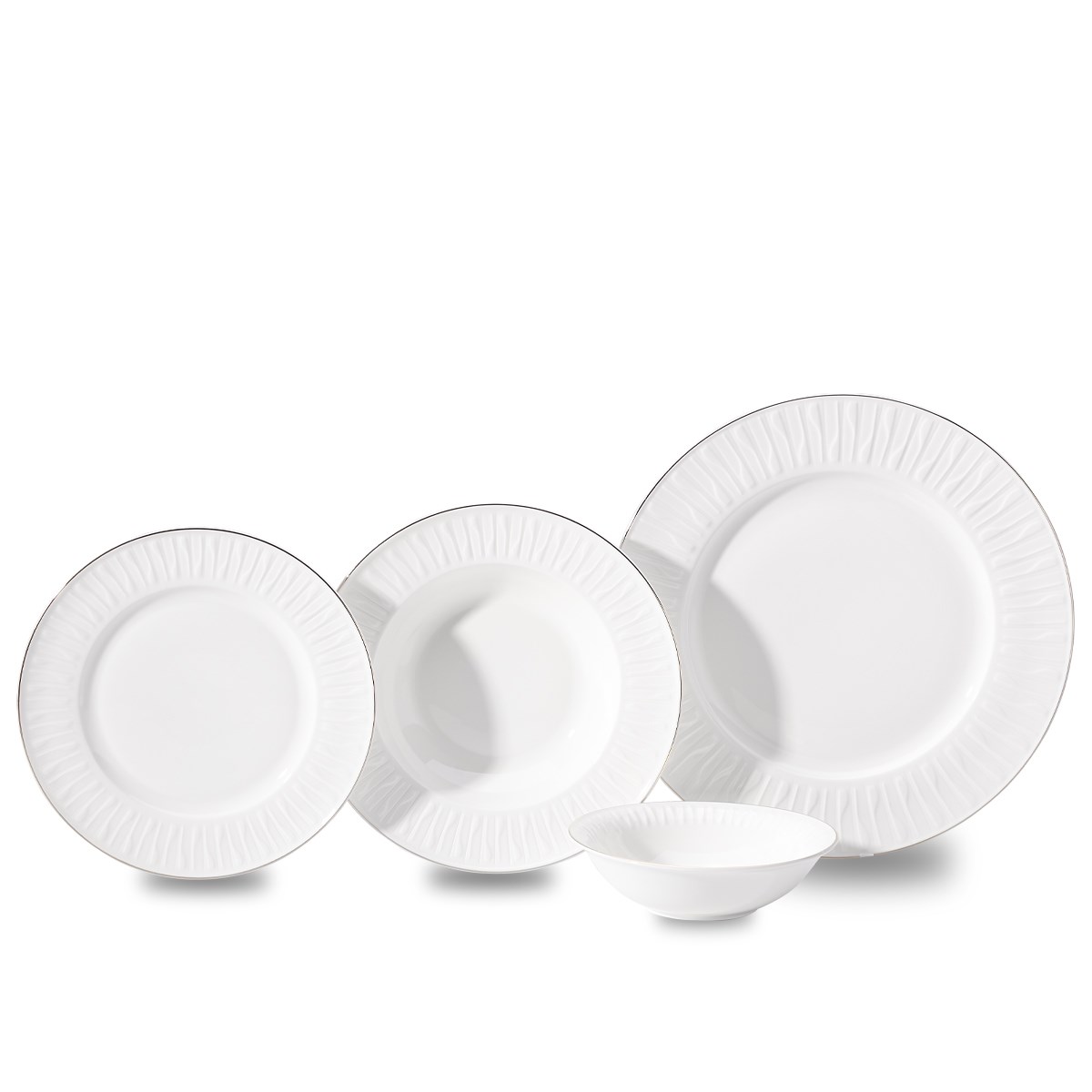 KORKMAZ A9872 VIYANA COLL 53 PRC YEMEK TAKIMI PLATIN