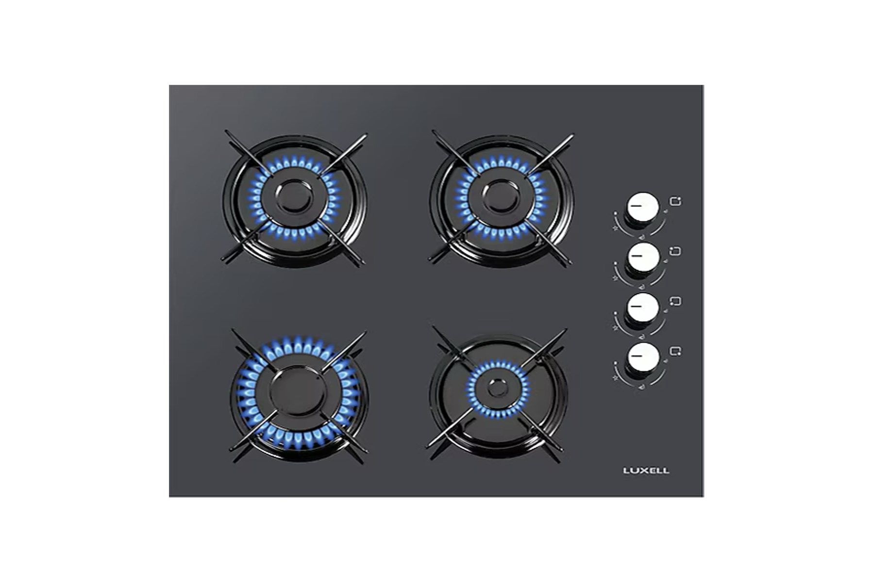LUXELL LX-40 TAHDF YANDAN CAMLI NG SIYAH LUX ANKASTRE OCAK