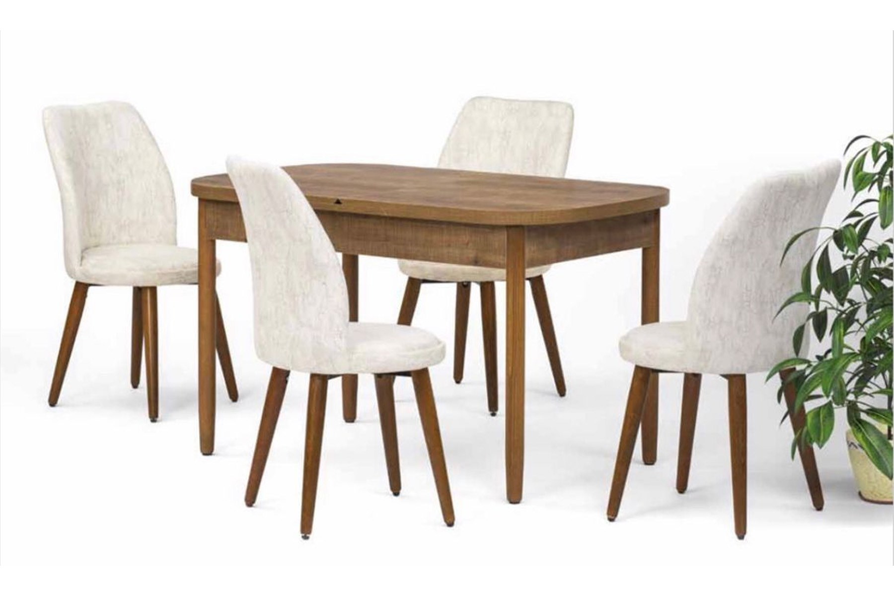 NAR MOBILYA 80X130 OVAL KELEBEK MDF MASA CEVIZ