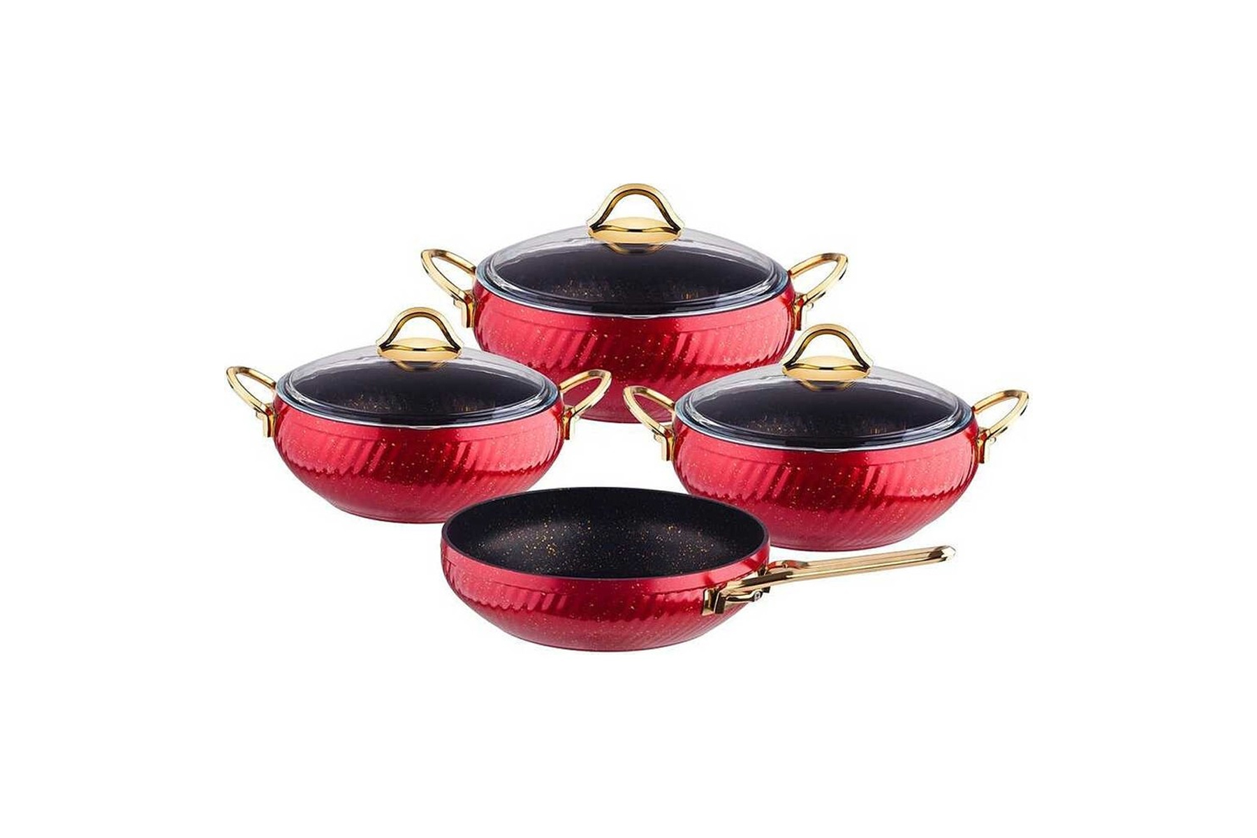 OZKENT 589 GRANIT HIRA 4 LU TENCERE SET