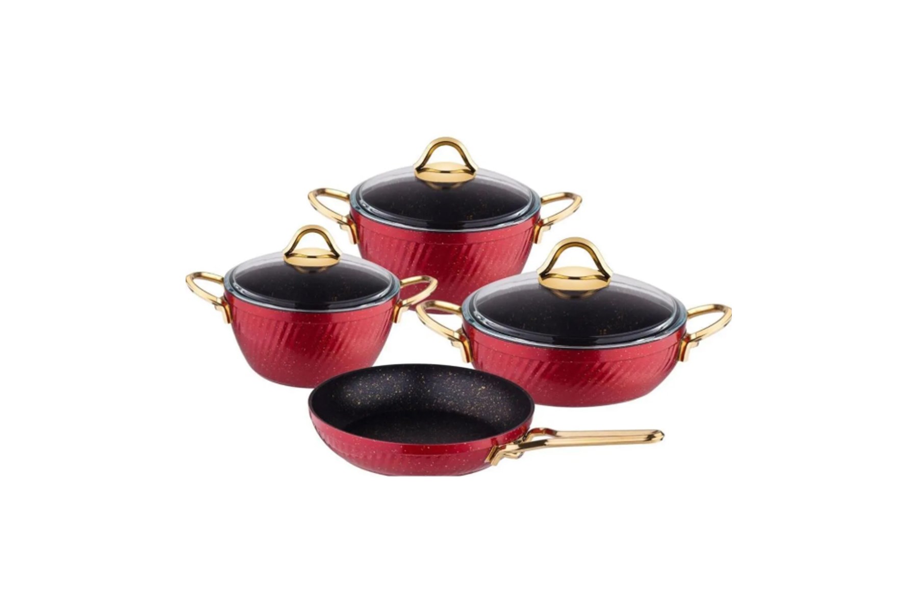OZKENT 597 GRANIT HIRA 4 LU TENCERE SET