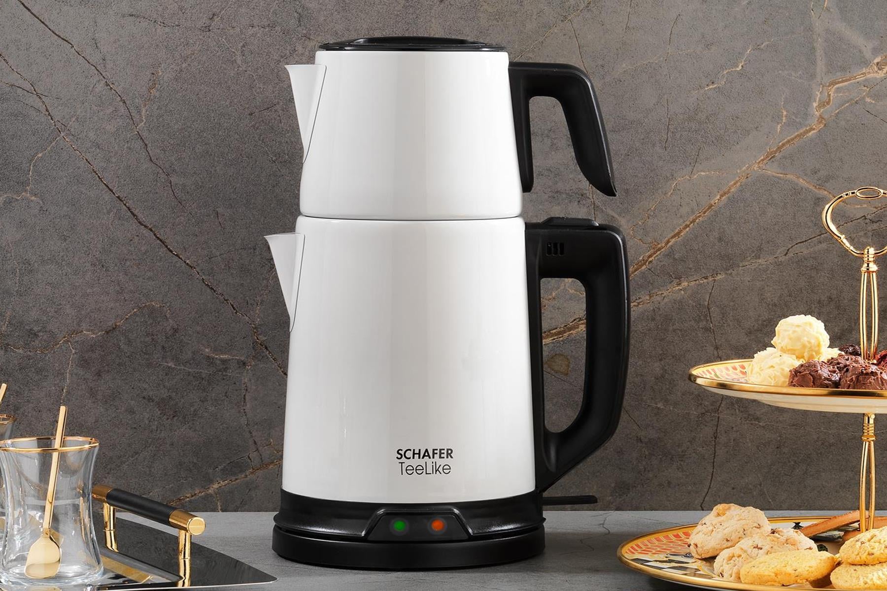 SCHAFER 2SE706 25001 KRM01 TEELIKE PASLANMAZ CAY MAKINESI KREM