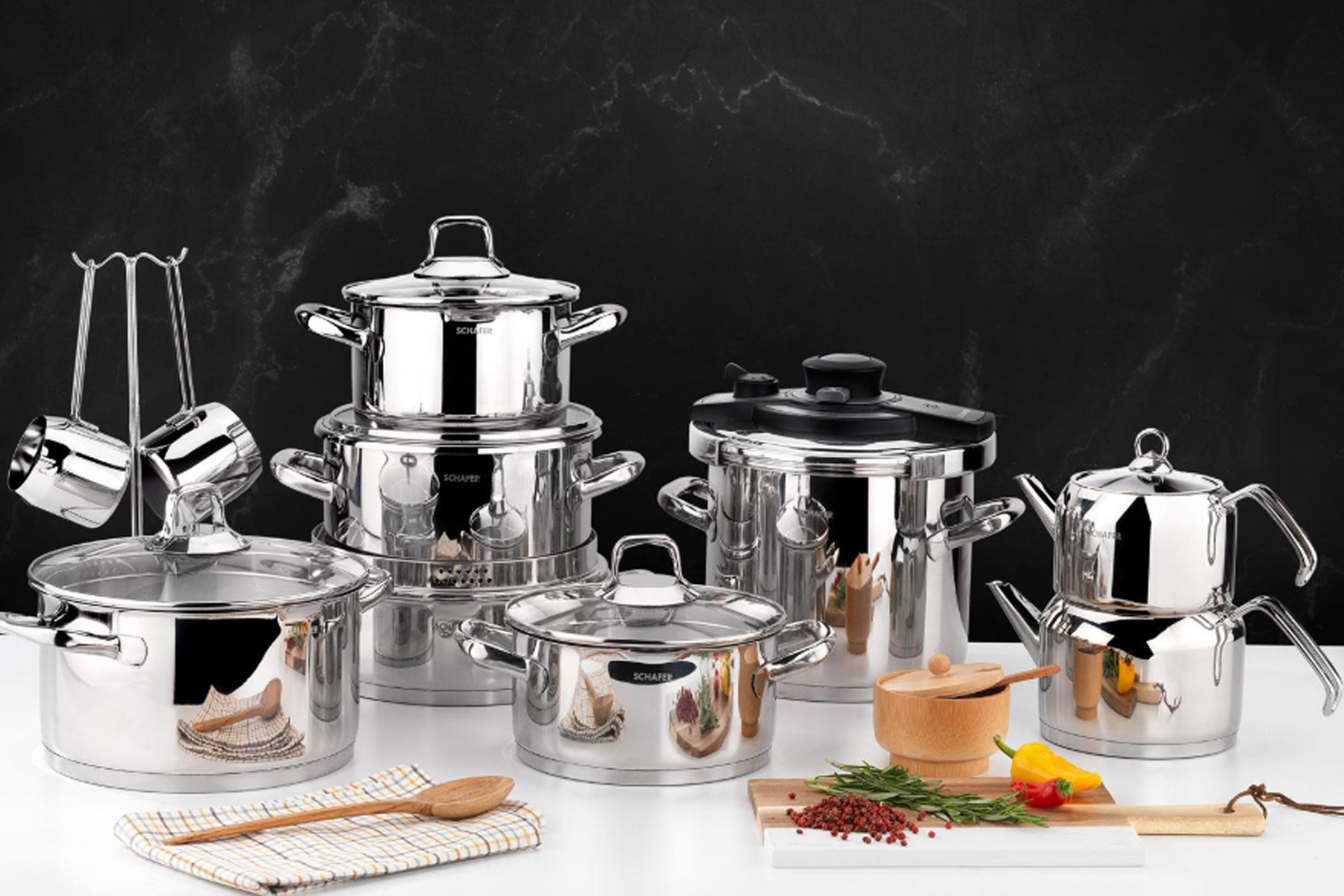 SCHAFER INX01 715 JEWEL CELIK CEYIZ SETI 18 PARCA - INOX