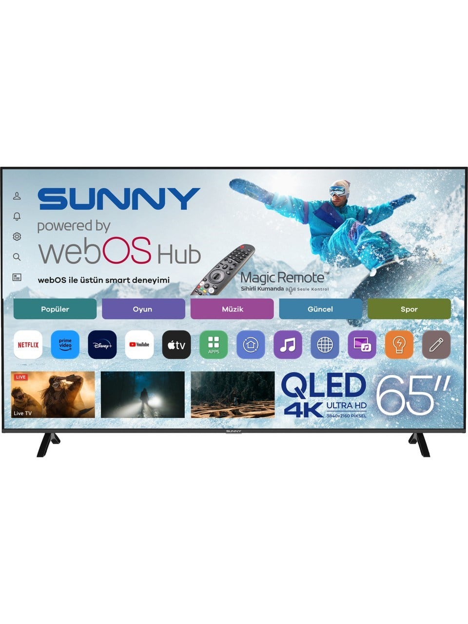 SUNNY SN65QUMLN-W02M 65'' TELEVIZYON