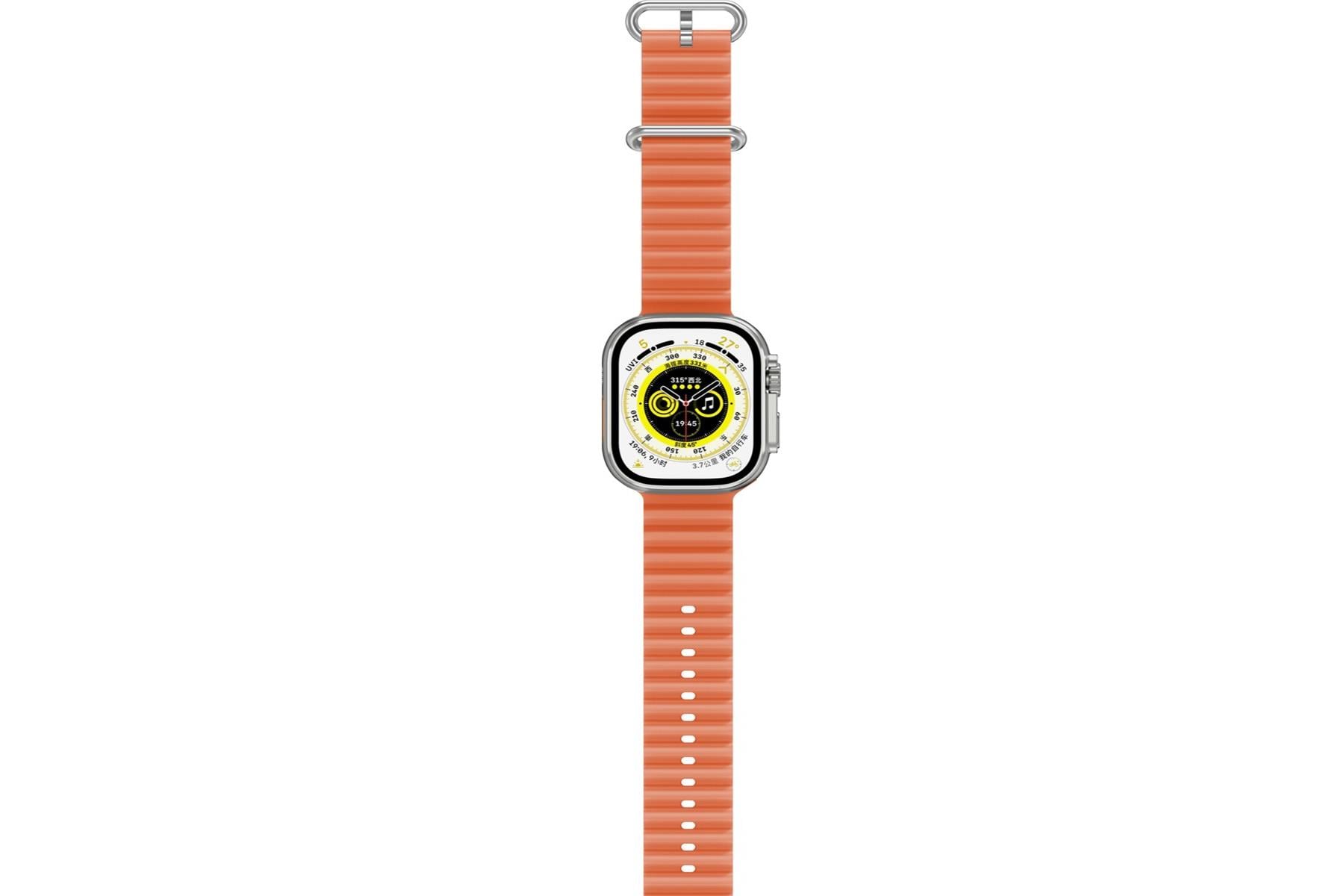 THULL TW2-01 BLACK CASE SMART WATCH+ORANGE SLIKON KORDON