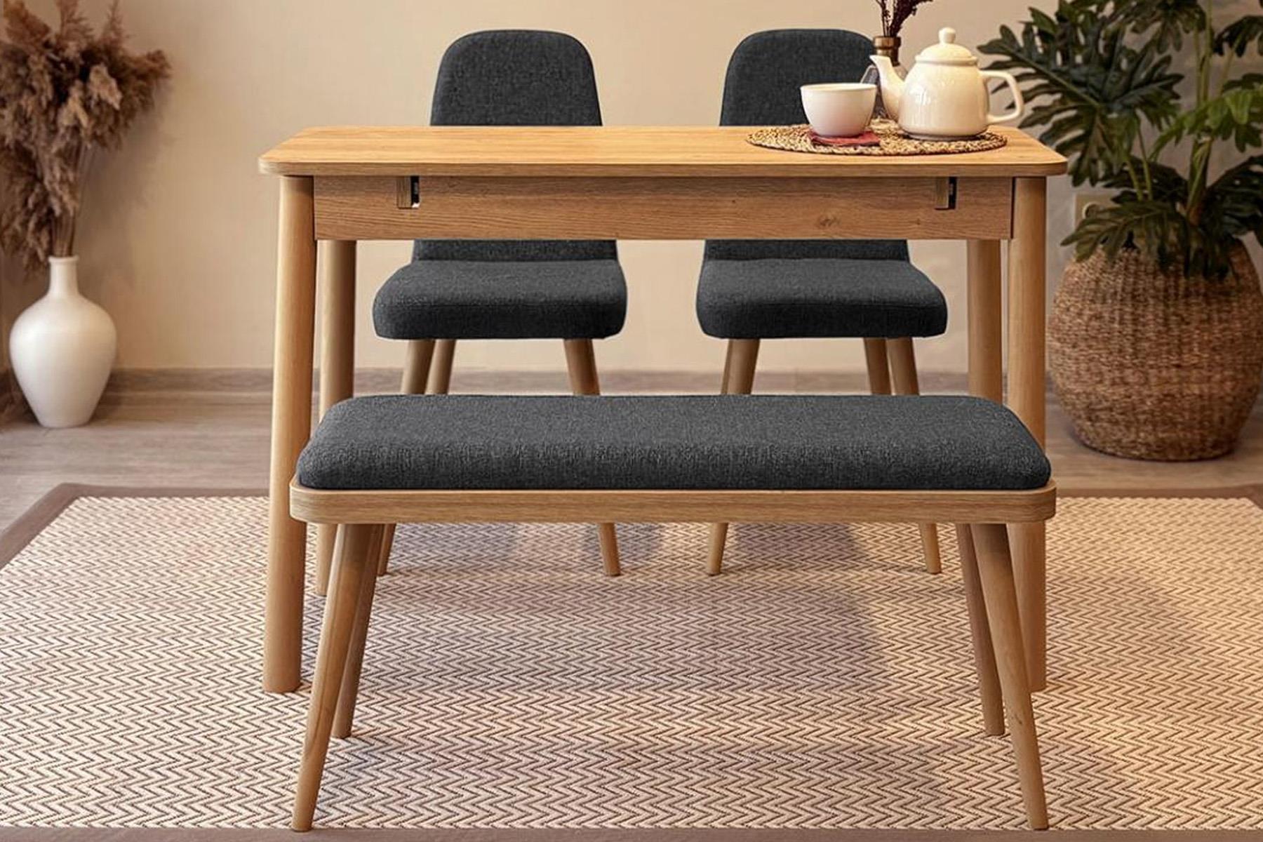 UVI MOBILYA UV6440900-1053 VINA MINI BENCH SEDEF ANTRASIT