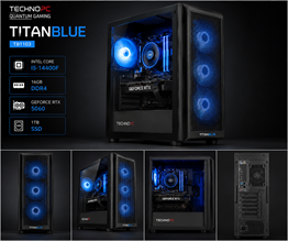 TECHNOPC QUANTUM GAMING TITANBLUE TB1103 I5-14400F 16GB DDR4 5060 KASA