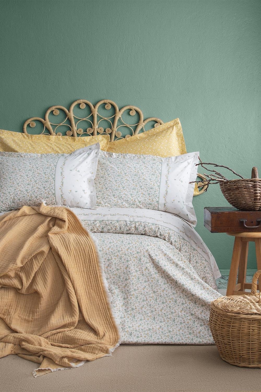 APRICITAS HOME C.K MUSLIN YATAK ORTULU NEVRESIM SET SAGE HARDAL