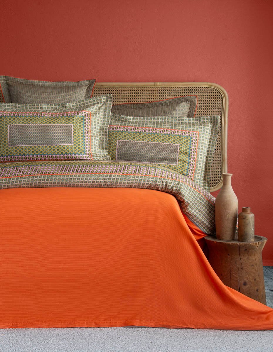 APRICITAS HOME C.K ELEGANCE BAS.SATEN NEVRESIM TK. REGINA ORANGE