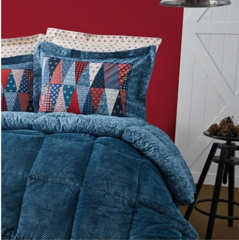 APRICITAS HOME T.K UYKU SETI SOFTLY PAISLEY DENIM