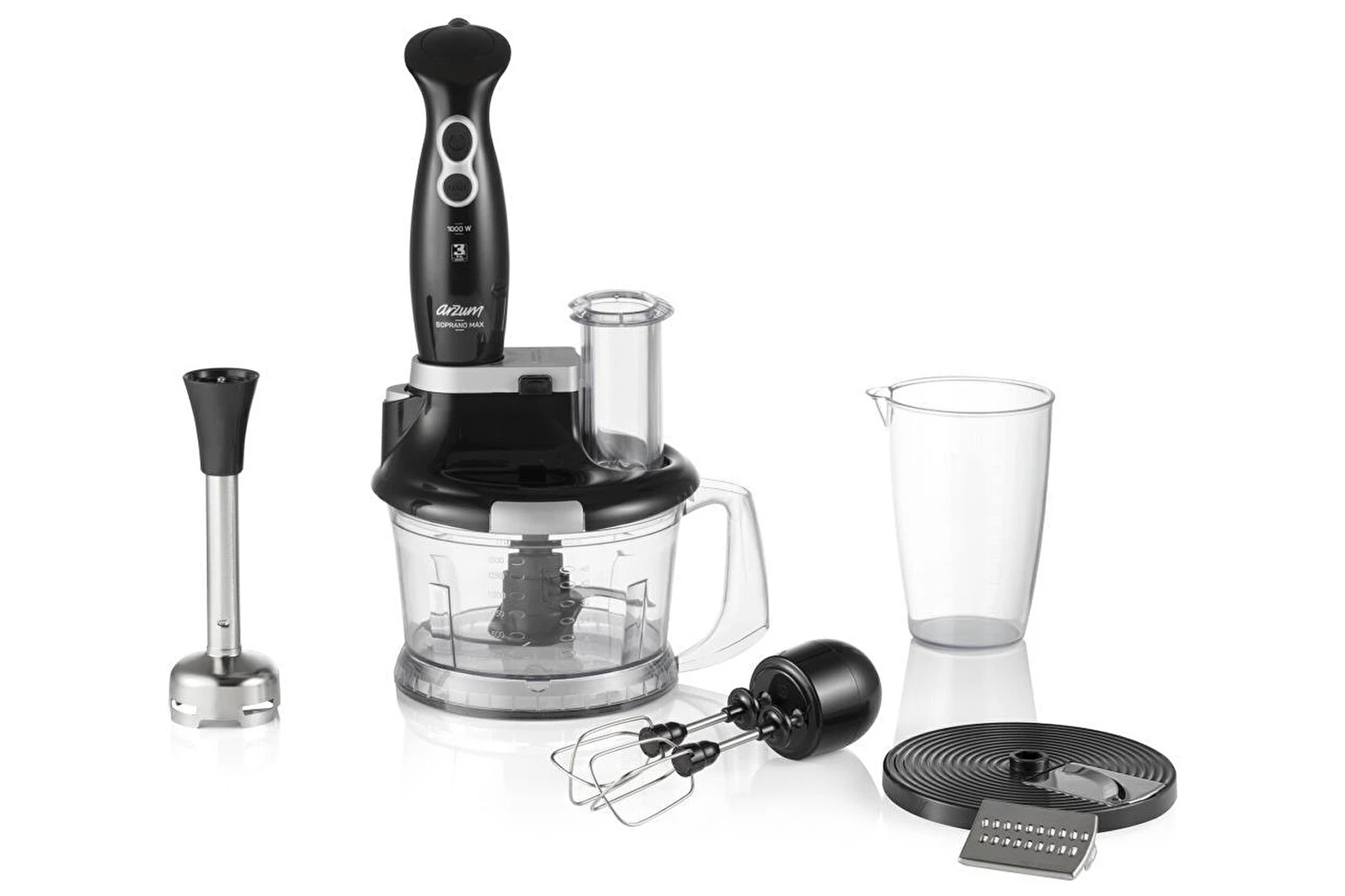 ARZUM AR 1004 SIYAH SOPRANO MAX MULTI BLENDER SETI