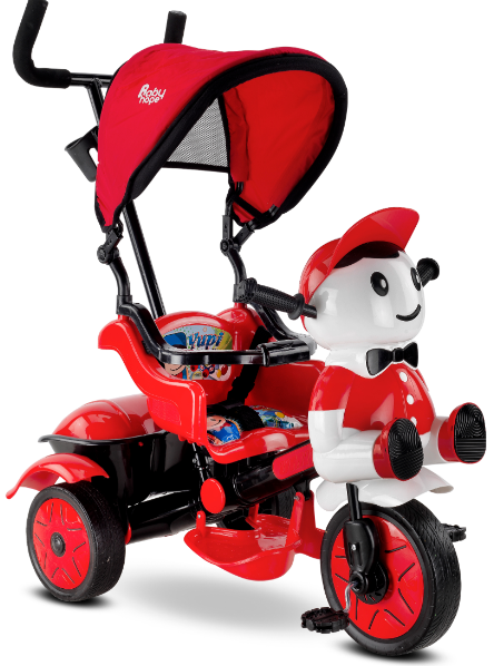 BABYHOPE 125A 10 YUPI TRICYCLE BISIKLET KIRMIZI/SIYAH