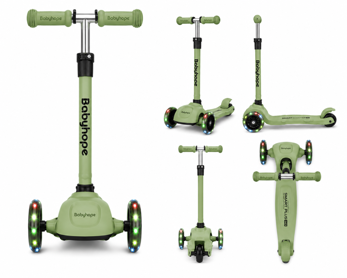 BABYHOPE 142 SMART SCOTER YESIL