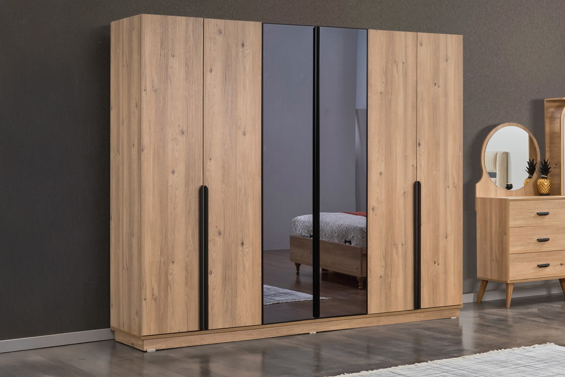 DARDASON M270 TURNA 6 KAPILI DOLAP (2 AYNALI)