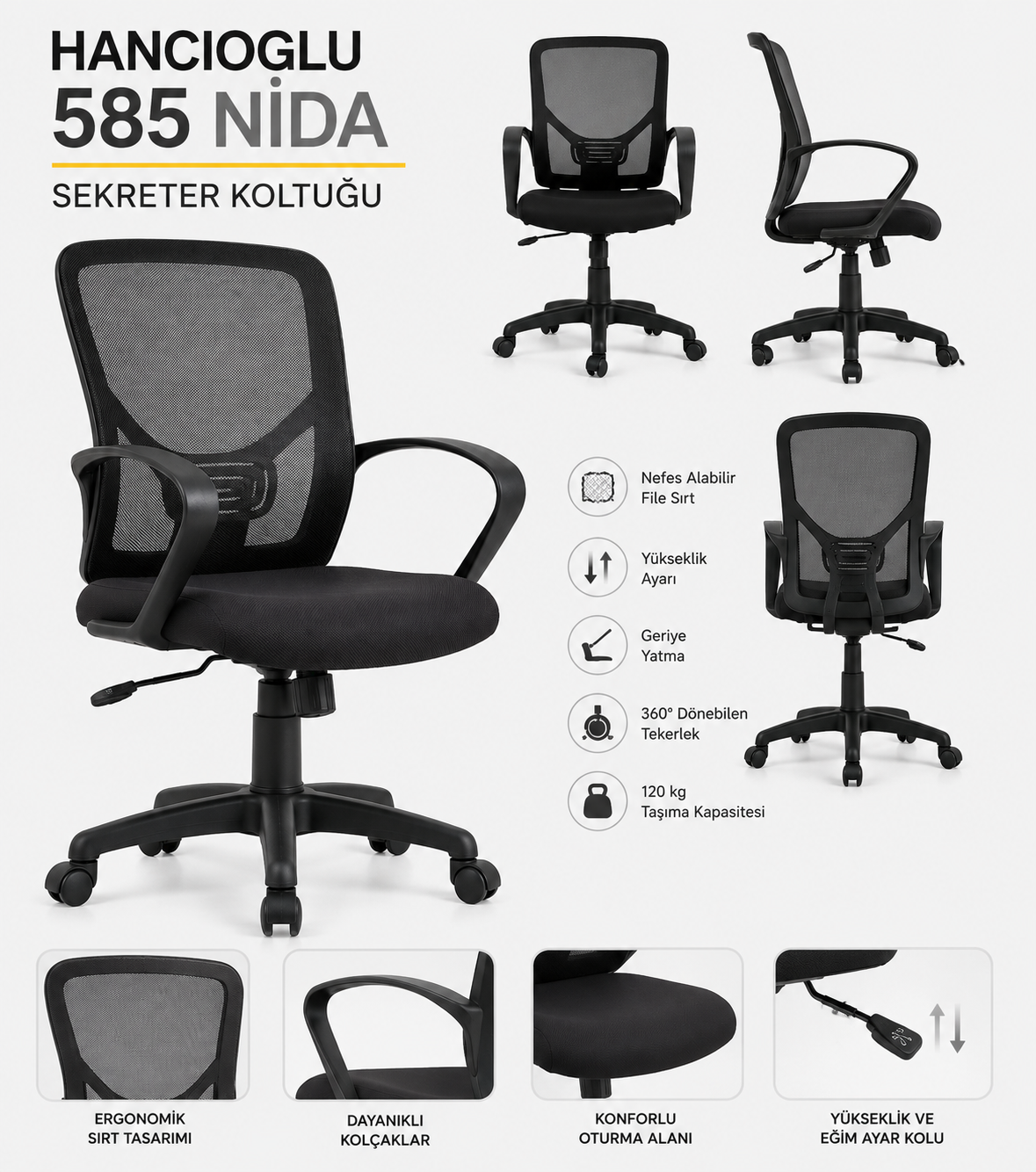 HANCIOGLU 585 NIDA SEKRETER KOLTUGU