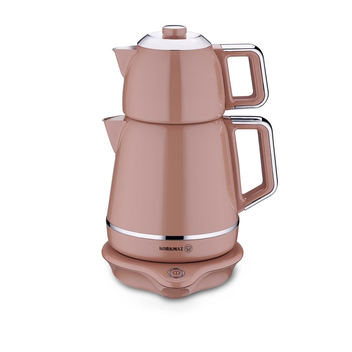 KORKMAZ A332-06 DEMIKS ELEKTRIKLI CAYDANLIK  MOCHA/KROM