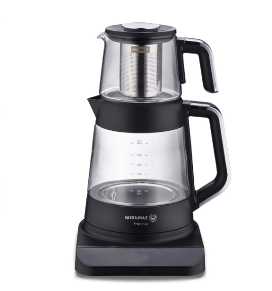 KORKMAZ A852-01 PROSENSE ELEKTRIKLI CAYDANLIK INOX/CAM DEMLIK
