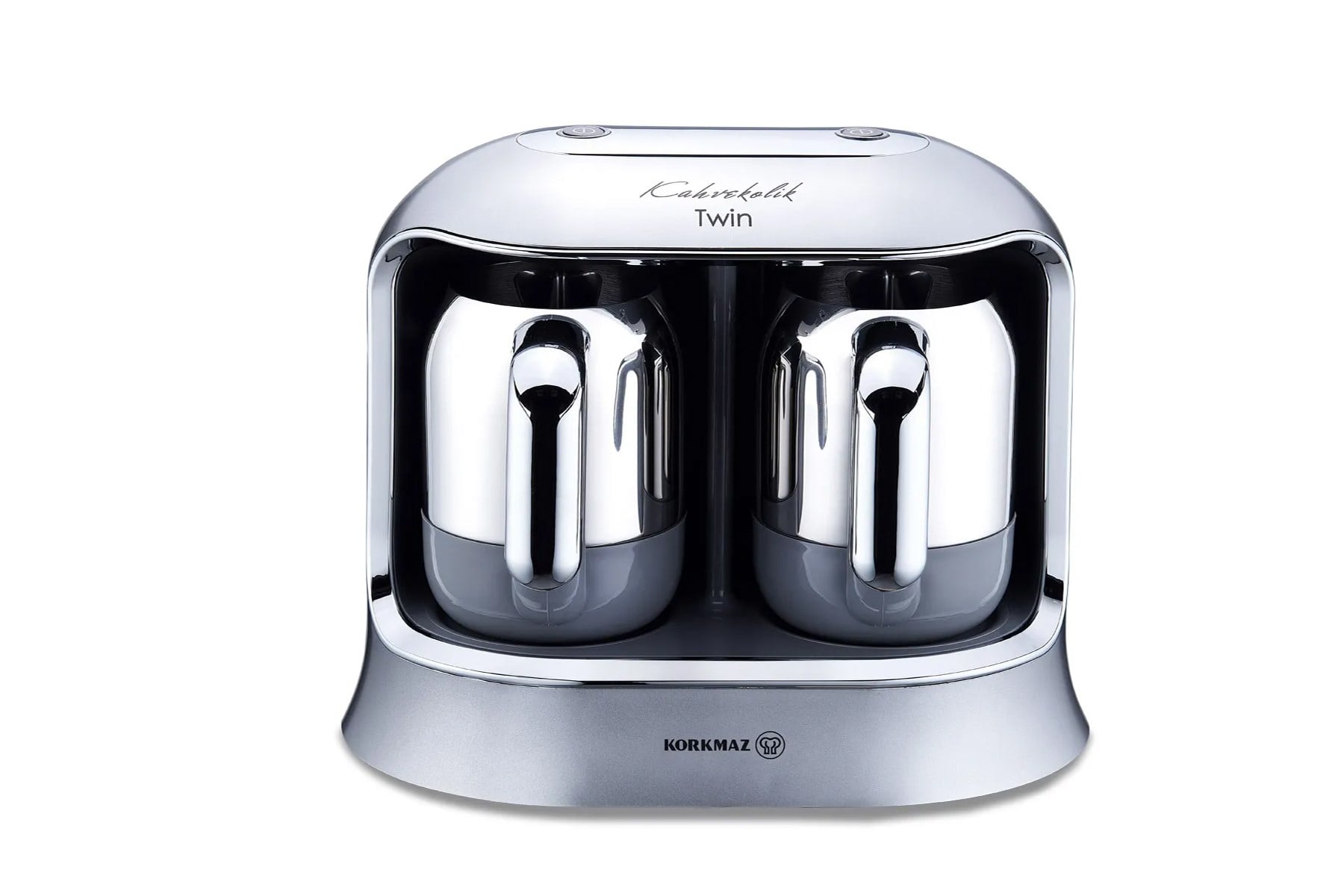 KORKMAZ A861-06 KAHVEKOLIK TWIN KAHVE MAKINASI INOX-KROM