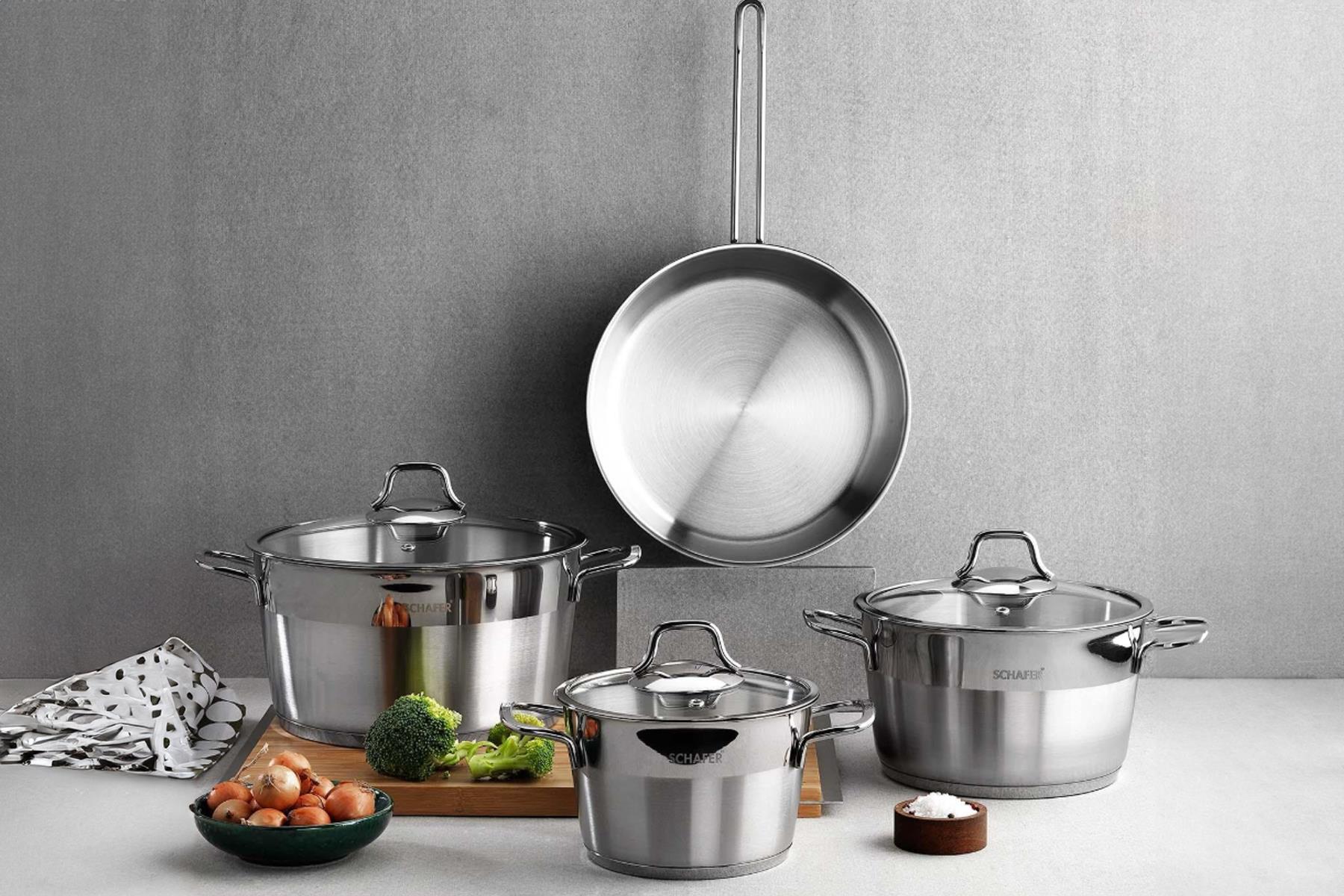 SCHAFER INX02 875 VALS 7 PARCA CELIK TENCERE SETI