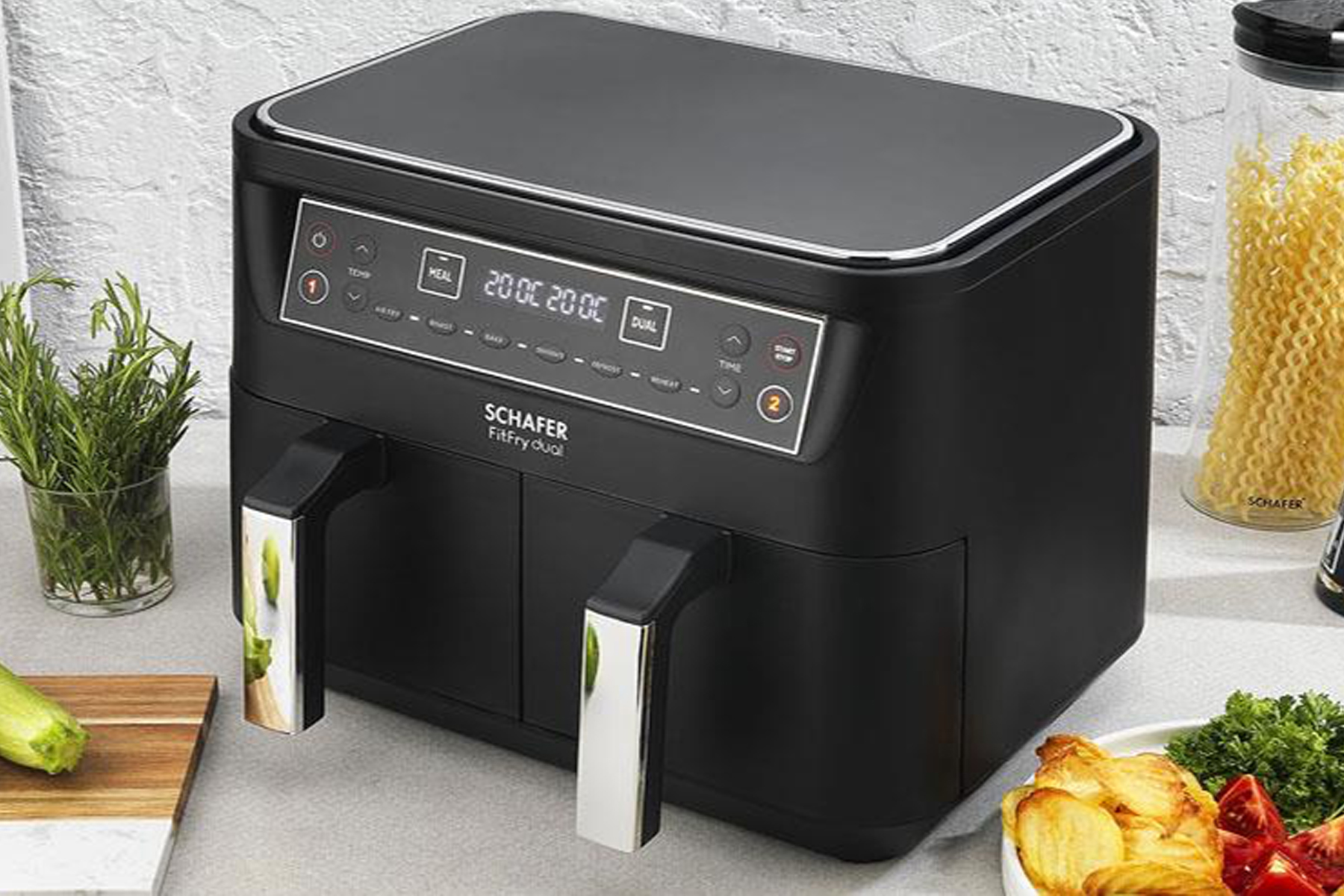 SCHAFER SIY01 066 FIT FRY DUAL DIJITAL AIRFRYER/SICAK HAVA FRITOZU