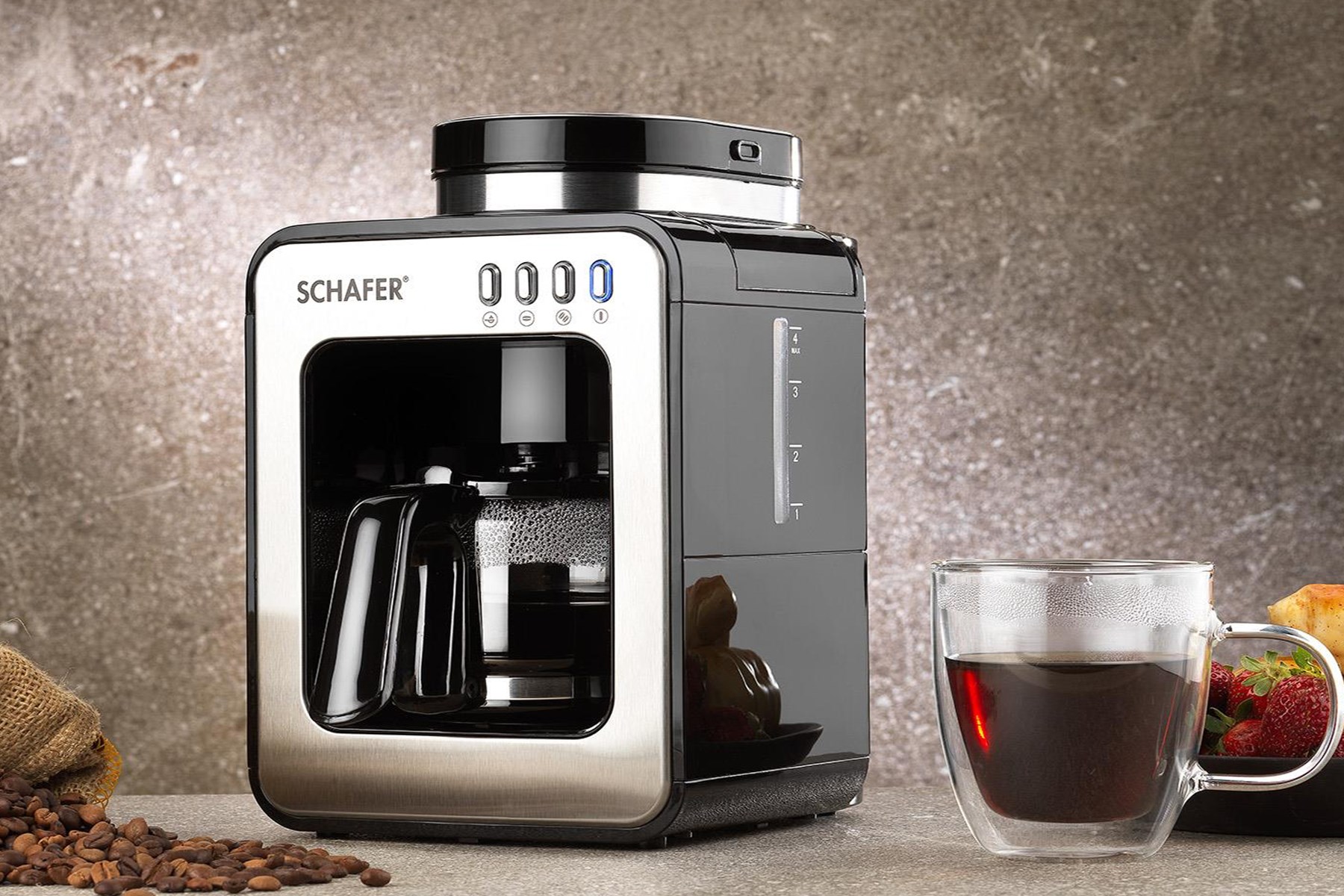 SCHAFER SIY01 210 BARISTA OGUTUCULU FILTRE KAHVE MAKINESI SIYAH