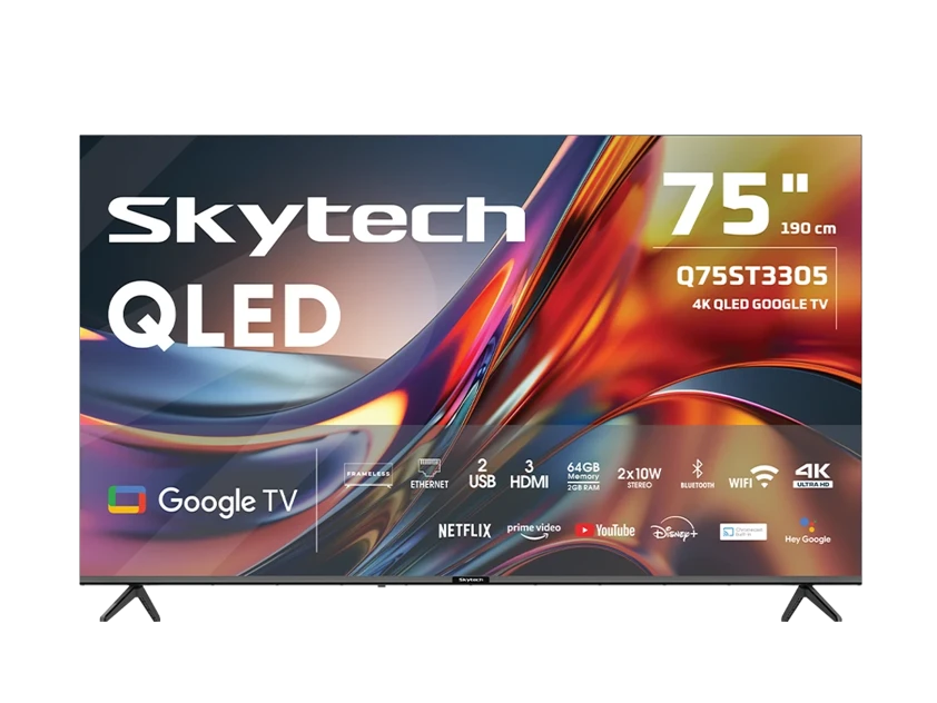 SKYTECH Q75ST3305 75'' 4K ULTRA HD 190 EKRAN QLED TELEVIZYON