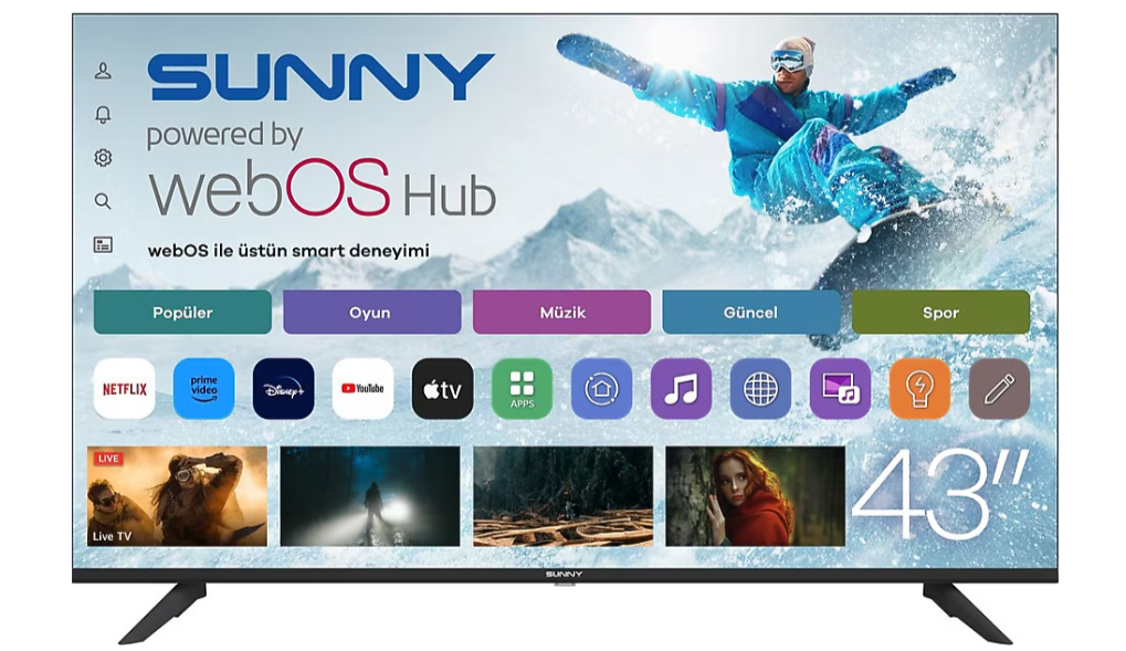 SUNNY SN43FMLN-W02S 43'' 109 EKRAN FHD WEBOS 2.0S D-DUAL LED TELEVIZYON