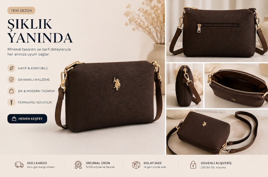 U.S. POLO US26658 USPA BAYAN CANTA KAHVE