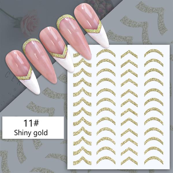 3D Reflektif efekt nail art sticker model -2 (55881-2)