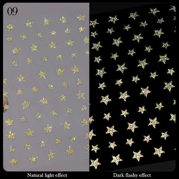 3D Reflektif efekt nail art sticker model - 9 (55881- 9)