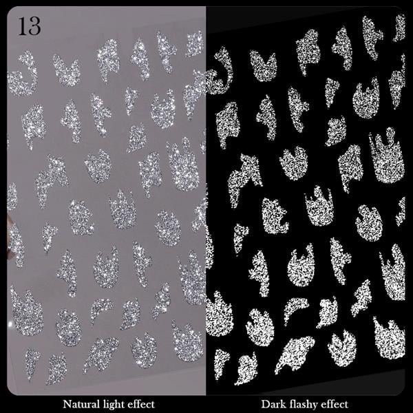 3D Reflektif efekt nail art sticker model - 13 (55881- 13)