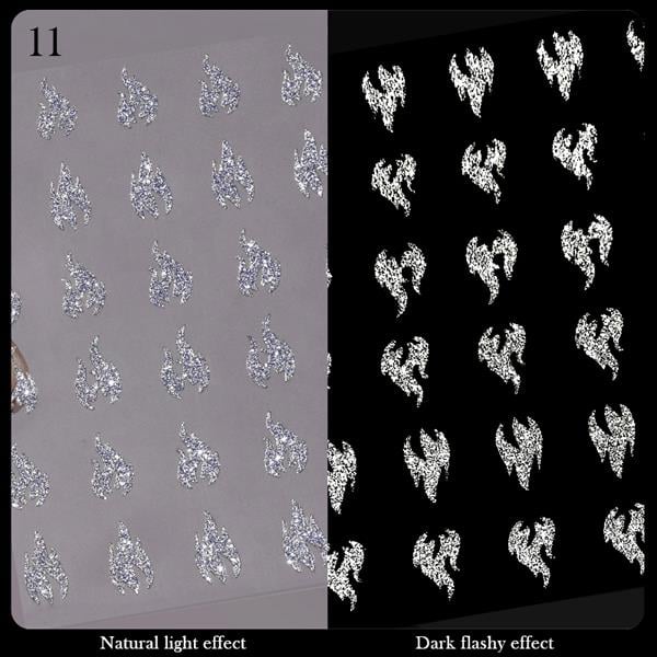 3D Reflektif efekt nail art sticker model - 11 (55881- 11)