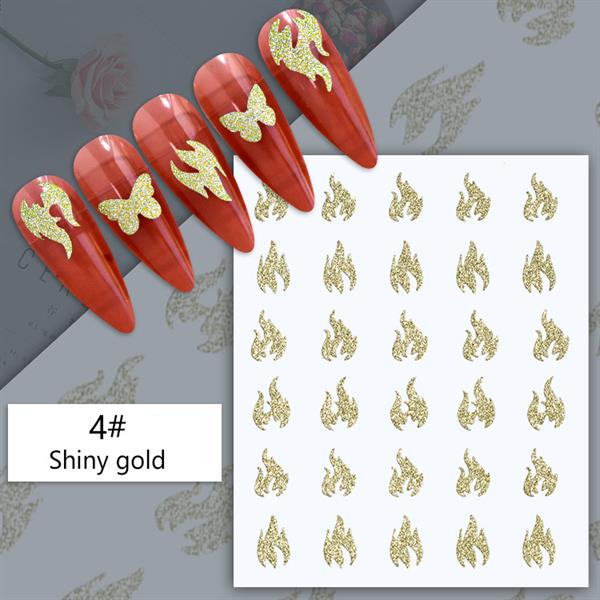3D Reflektif efekt nail art sticker model - 7 (55881-7)