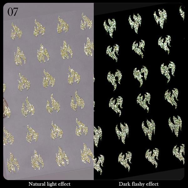 3D Reflektif efekt nail art sticker model - 7 (55881-7)