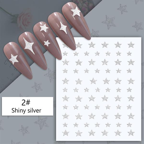 3D Reflektif efekt nail art sticker model - 10 (55881- 10)