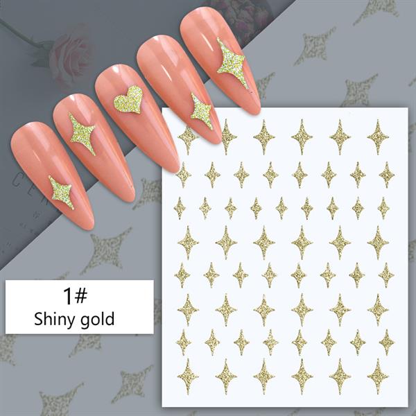 3D Reflektif efekt nail art sticker model - 8 (55881-8)